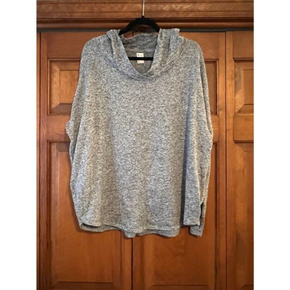 Old Navy Women's Cowl Neck Pullover Sweater Long Sleeve Heather Gray Size L - Picture 2 of 9